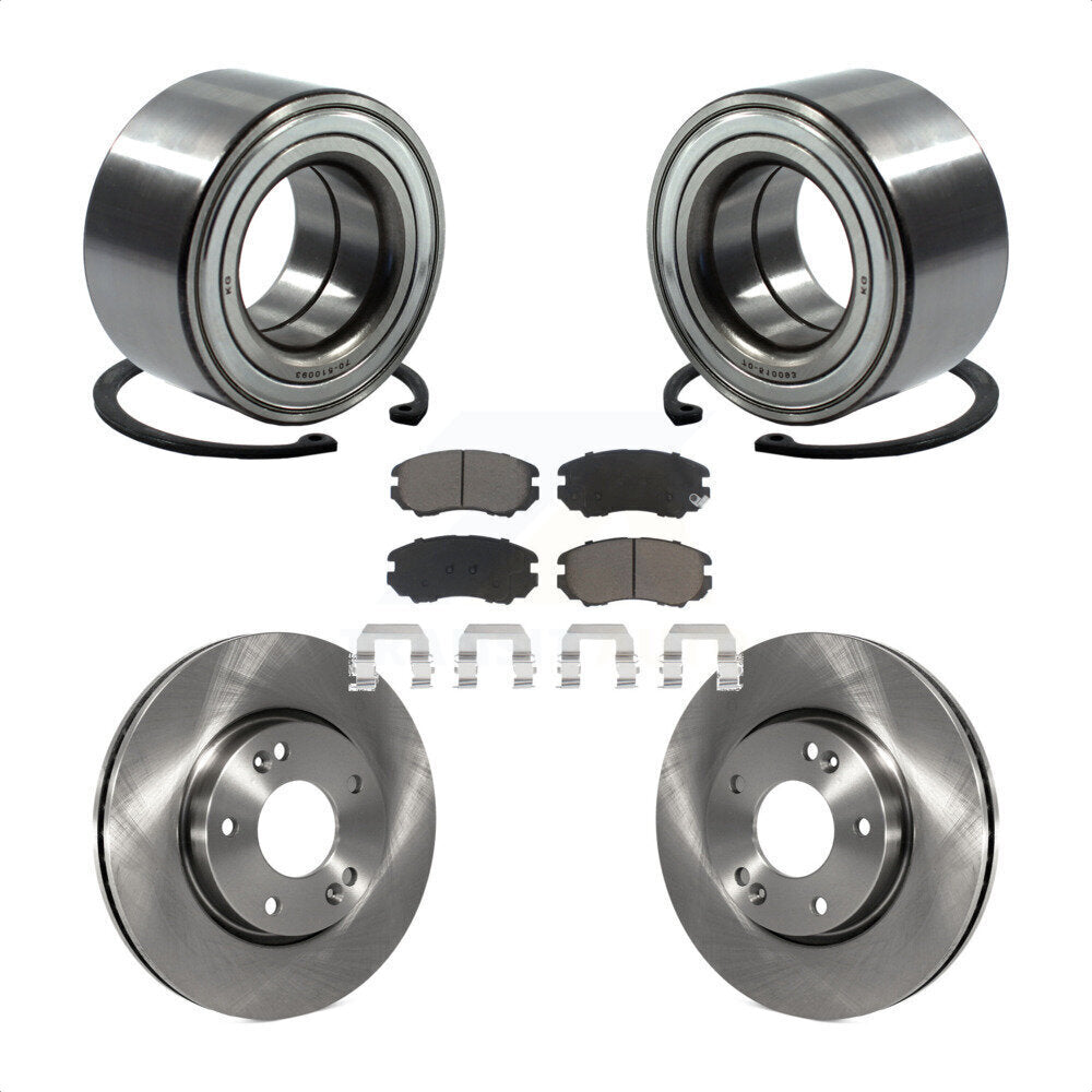 Kit de rotor de frein à disque et de plaquettes en céramique, roulement de roue avant, pour Kia Sou 2012 – 2013