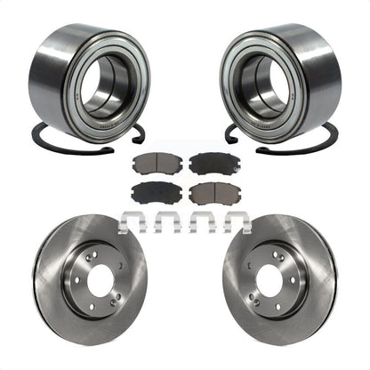 Kit de rotor de frein à disque et de plaquettes en céramique, roulement de roue avant, pour Kia Sou 2012 – 2013