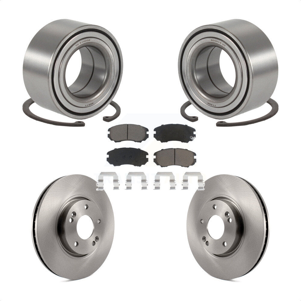 Kit de rotor et de plaquettes de frein à disque, roulement de roue avant, pour Hyundai Sonata 3.3 2006 – 2010
