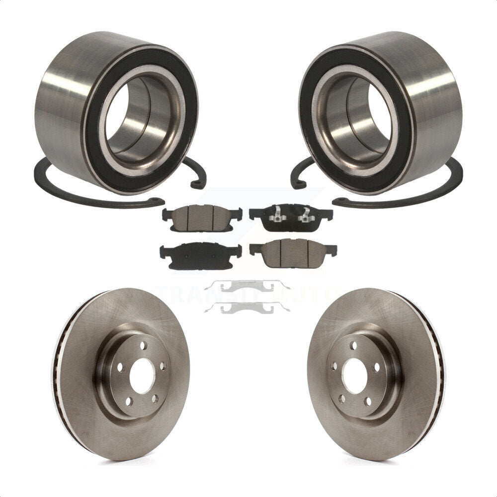 Kit de rotors de frein à disque et de plaquettes en céramique, roulement de roue avant, pour Ford Edge