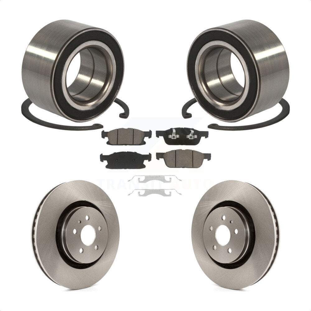 Kit de rotors de frein à disque et de plaquettes en céramique, roulement de roue avant, pour Ford Edge