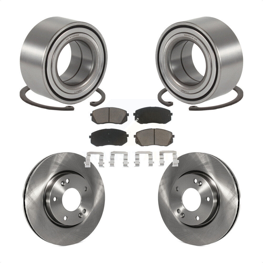 Kit de rotor de frein à disque et de plaquettes en céramique, roulement de roue avant, pour Kia Rond 2010 – 2012