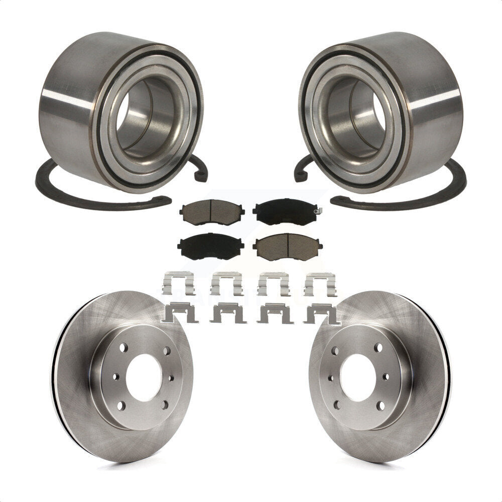 Kit de Rotor de frein à disque et de plaquettes en céramique, roulement de roue avant, pour Nissan Sentra 1.8