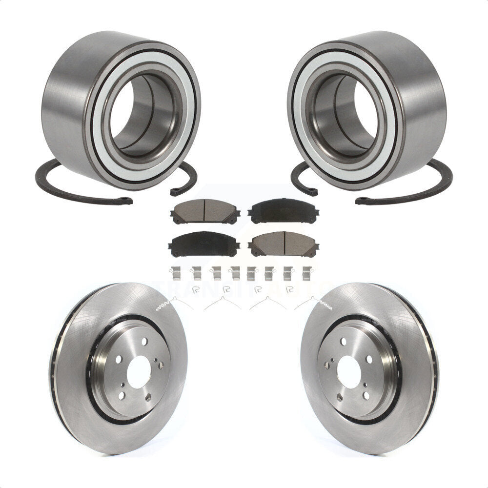 Kit de rotors de frein à disque et de plaquettes en céramique, roulement de roue avant, pour Lexus RX350 2016