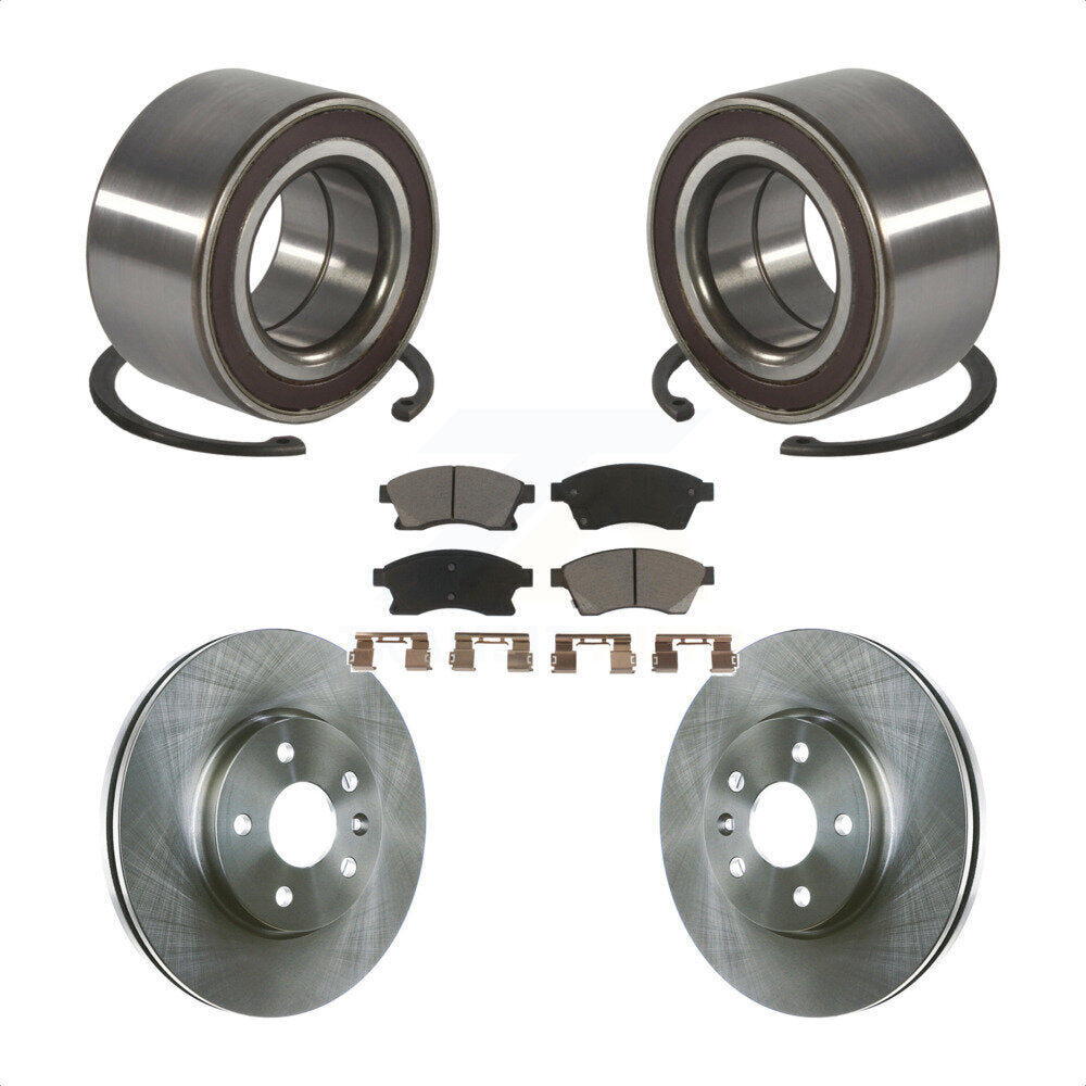 Kit de rotors de frein à disque et de plaquettes en céramique, roulement de roue avant, pour Chevrolet Sonic