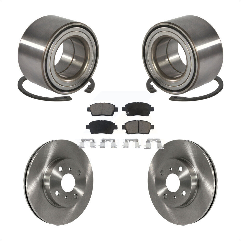 Kit de rotors et plaquettes de frein à disque, roulement de roue avant, pour Toyota Prius 2001 – 2003