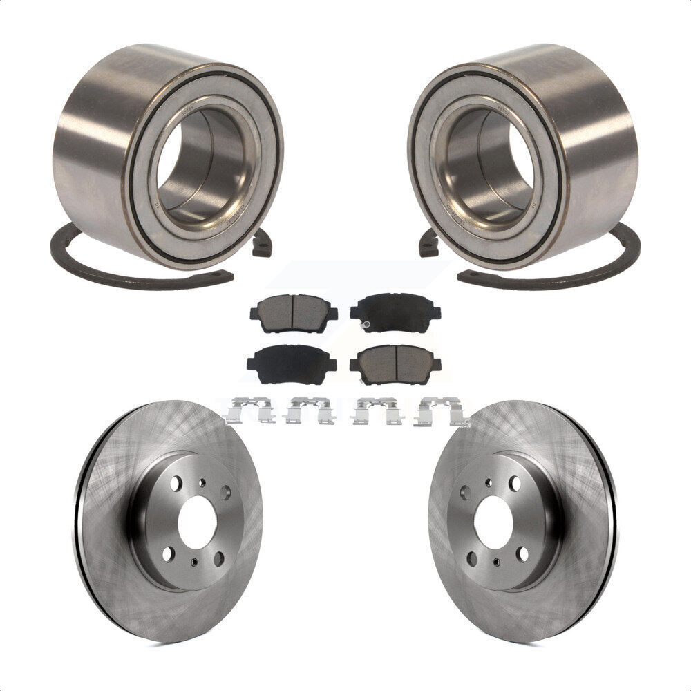 Kit de rotors et plaquettes de frein à disque, roulement de roue avant, pour Toyota Echo 2001 – 2005