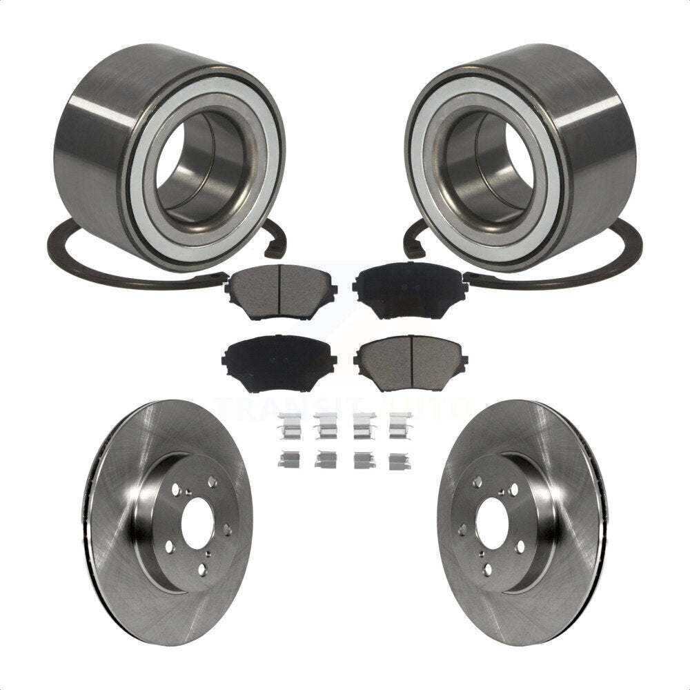 Kit de rotors de frein à disque et de plaquettes en céramique, roulement de roue avant, pour Toyota RAV4