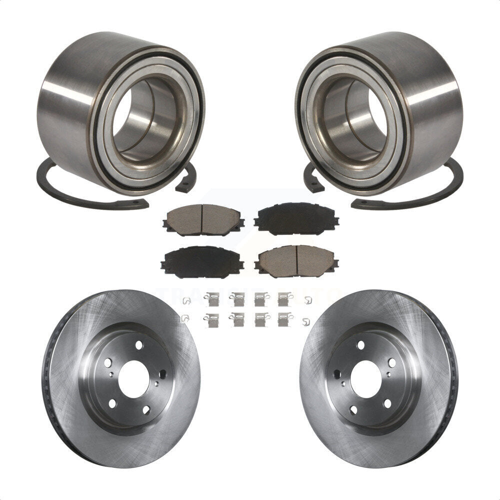 Kit de rotor et de plaquettes de frein à disque, roulement de roue avant, pour Toyota Corolla i 2017 – 2018