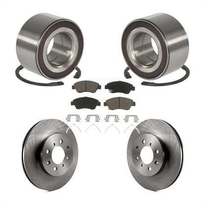 Kit de rotor de frein à disque et de plaquettes en céramique, roulement de roue avant, pour Honda Fi 2007 – 2008