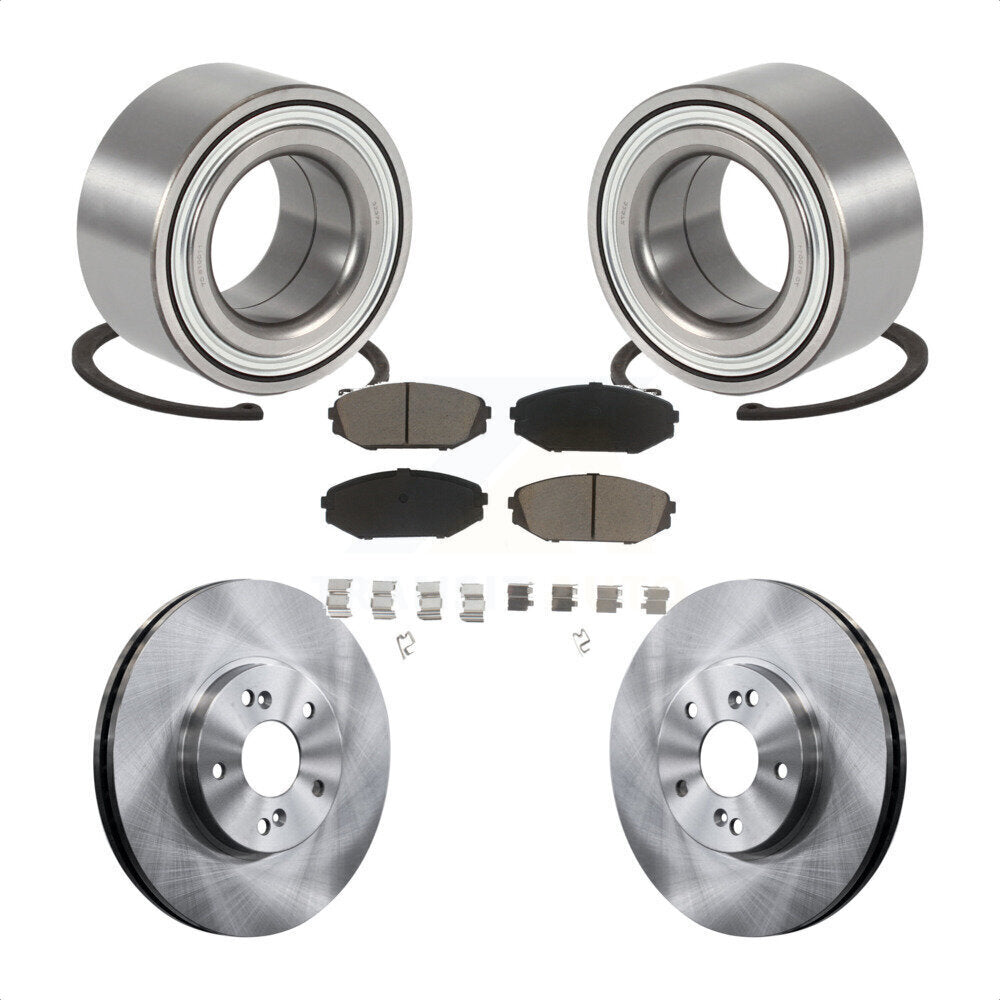 Kit de rotor de frein à disque et de plaquettes en céramique, roulement de roue avant, pour Acura MD 2001 – 2002