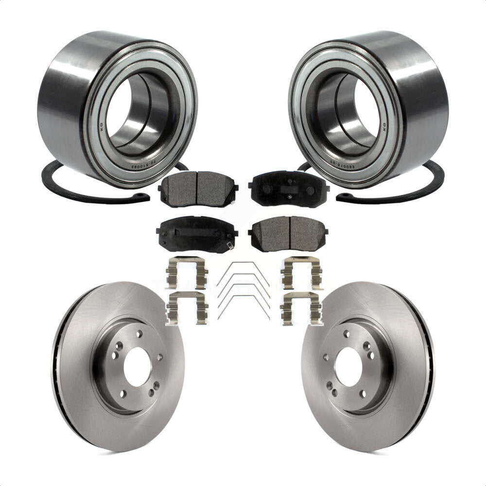 Kit de rotors et plaquettes de frein à disque de roulement de roue avant pour Kia Soul EV 2017 – 2019