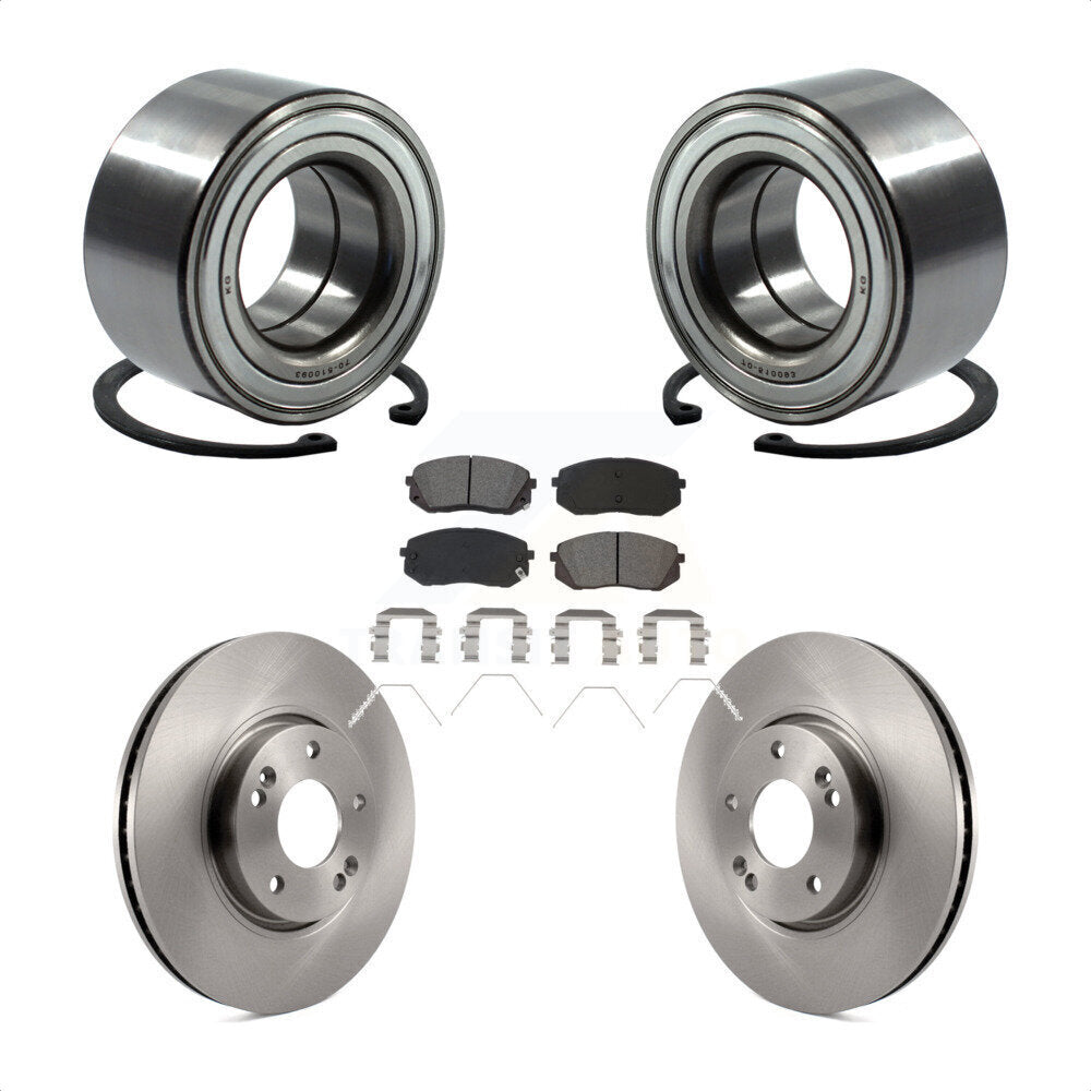 Kit de rotors et plaquettes de frein à disque de roulement de roue avant pour Kia Soul EV 2017 – 2019