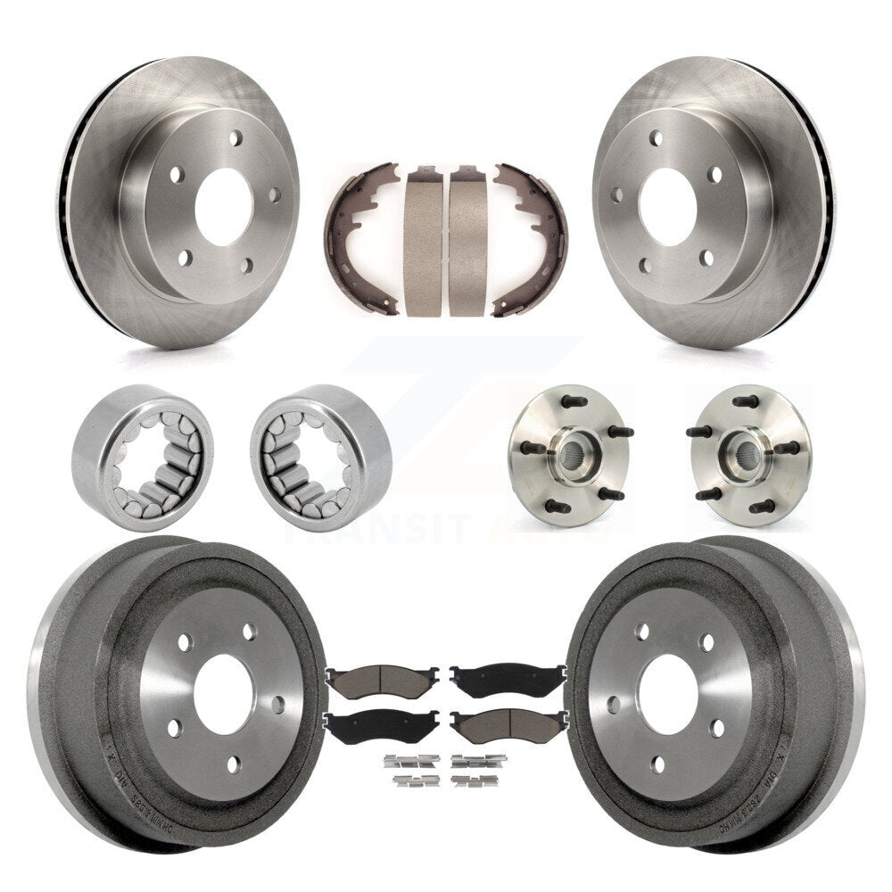 Kit de Rotor de frein à disque et de patins de roulement de moyeu avant et arrière (10 pièces) pour Dodge Ram 150