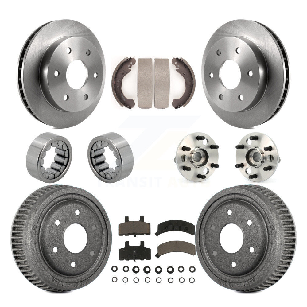 Kit de chaussures de plaquettes de Rotor de frein, roulement de moyeu avant et arrière (10 pièces) pour Chevrolet Blazer 4W