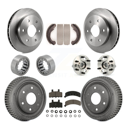 Kit de chaussures de plaquettes de Rotor de frein, roulement de moyeu avant et arrière (10 pièces) pour Chevrolet Blazer 4W
