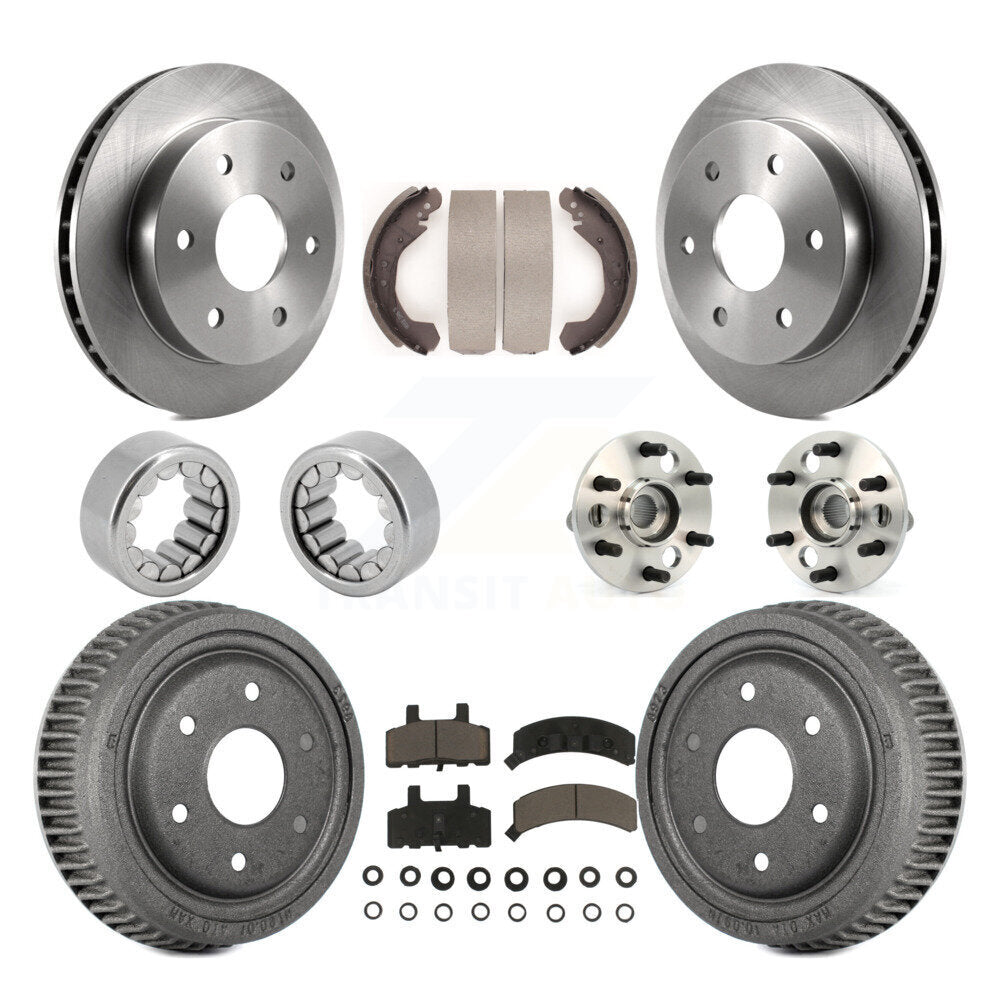 Kit de chaussures de plaquettes de Rotor de frein, roulement de moyeu avant et arrière (10 pièces) pour Chevrolet Blazer 4W