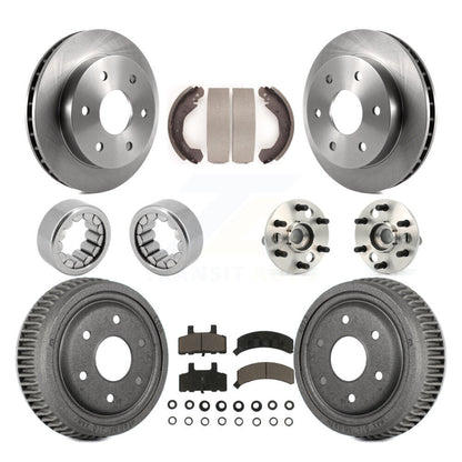 Kit de chaussures de plaquettes de Rotor de frein, roulement de moyeu avant et arrière (10 pièces) pour Chevrolet Blazer 4W