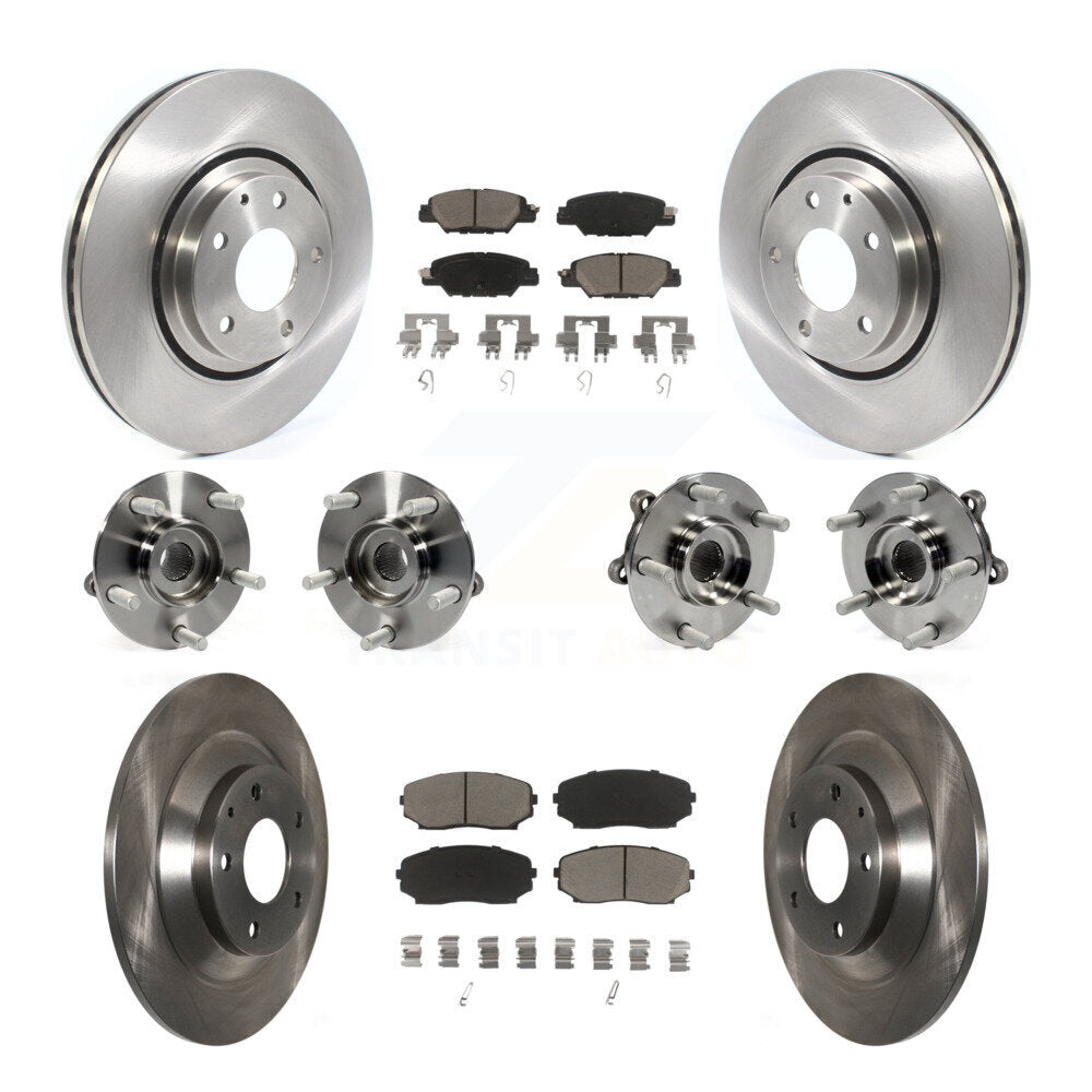 Kit de rotors et plaquettes de frein à disque, roulements de moyeu avant et arrière (10 pièces) pour Mazda CX-5