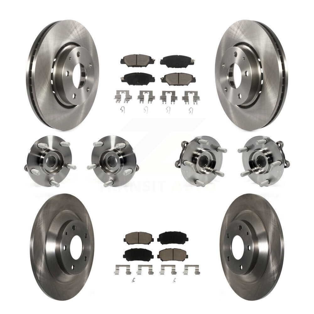 Kit de rotors et plaquettes de frein à disque, roulements de moyeu avant et arrière (10 pièces) pour Mazda CX-5
