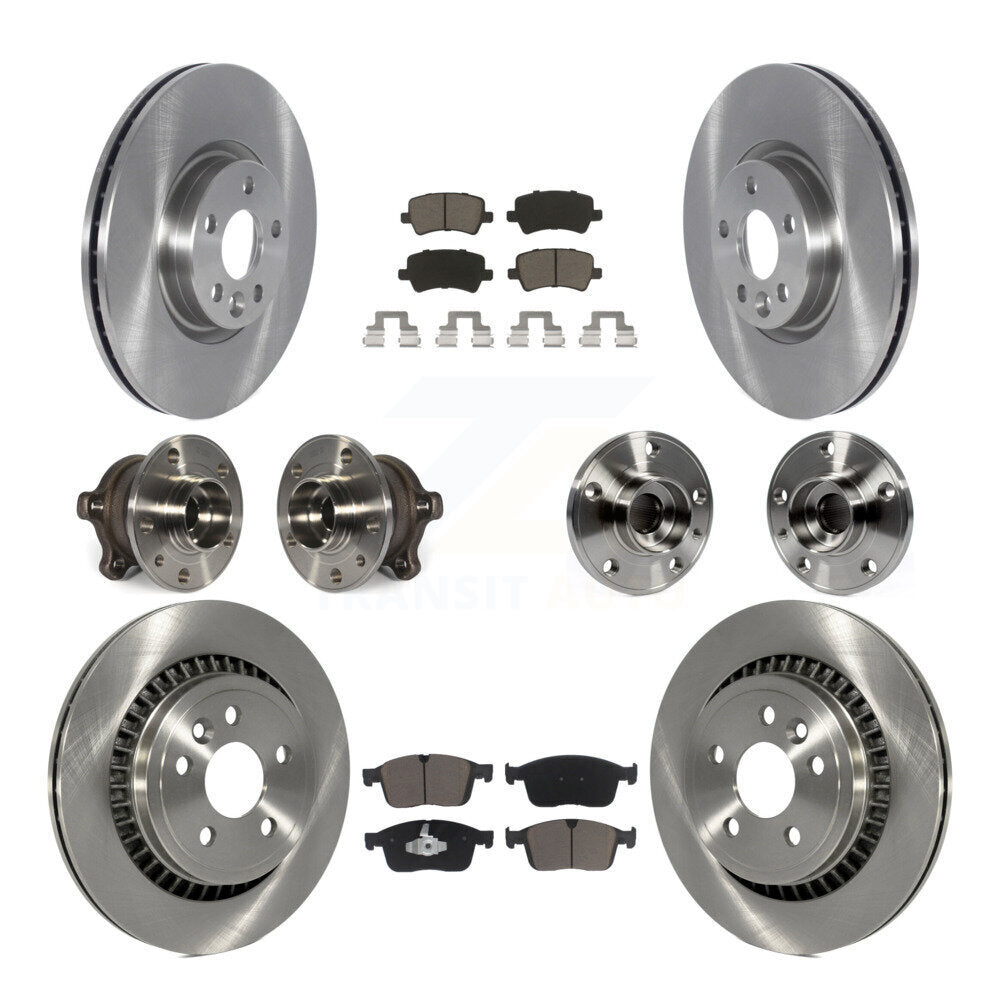 Kit de rotors et plaquettes de frein à disque, roulements de moyeu avant et arrière (10 pièces) pour Volvo XC60 AW