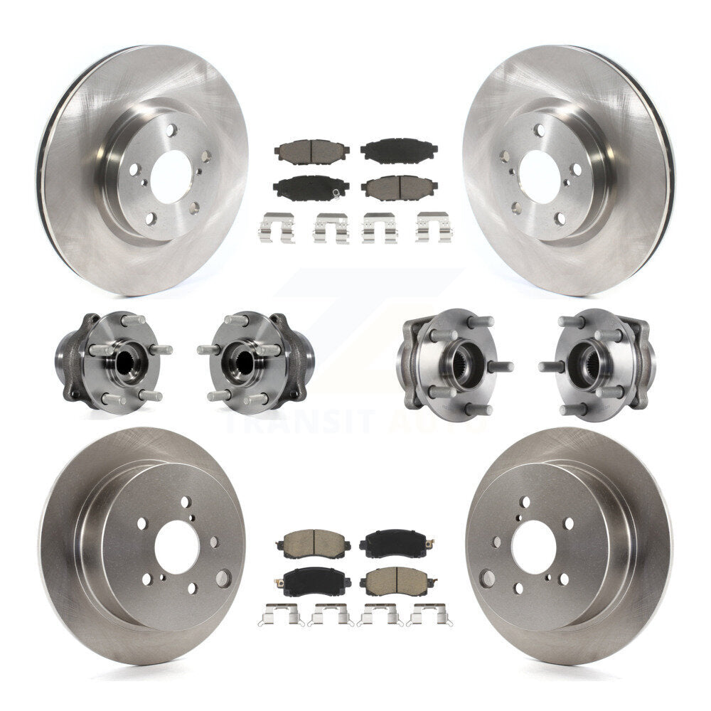 Kit de rotors et plaquettes de frein à disque, roulements de moyeu avant et arrière (10 pièces) pour Subaru Imprez