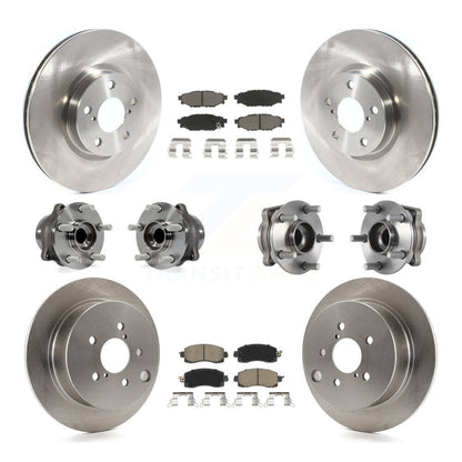 Kit de rotors et plaquettes de frein à disque, roulements de moyeu avant et arrière (10 pièces) pour Subaru Imprez