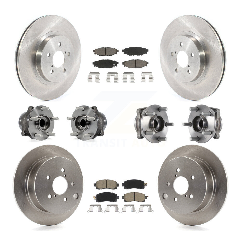 Kit de Rotor et de plaquettes de frein, roulement de moyeu avant et arrière (10 pièces) pour Subaru Crosstrek Imprez