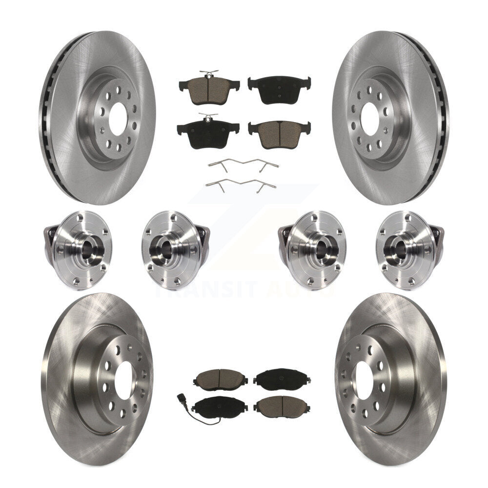 Kit de plaquettes de Rotor de frein à disque, roulement de moyeu avant et arrière (10 pièces) pour Volkswagen Tiguan AW