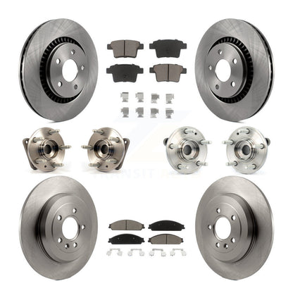 Kit de plaquettes de Rotor de frein, roulement de moyeu avant et arrière (10 pièces), pour Ford Five Hundres Taurus