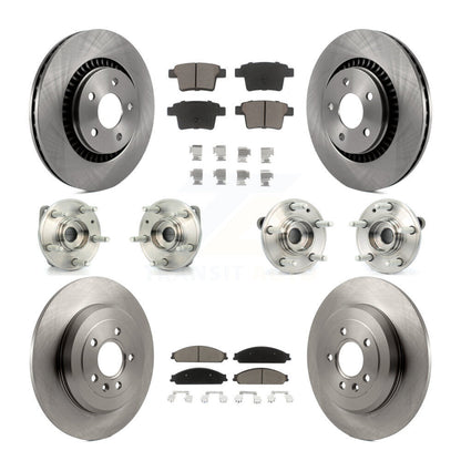 Kit de plaquettes de Rotor de frein, roulement de moyeu avant et arrière (10 pièces), pour Ford Five Hundres Taurus