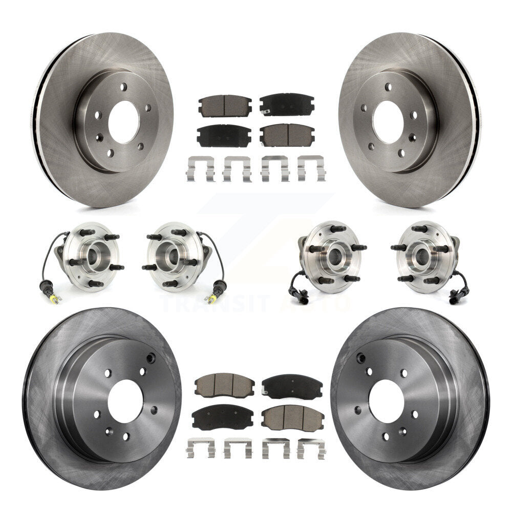 Kit de plaquettes de Rotor de frein, roulement de moyeu avant et arrière (10 pièces) pour Chevrolet Equinox Pontia