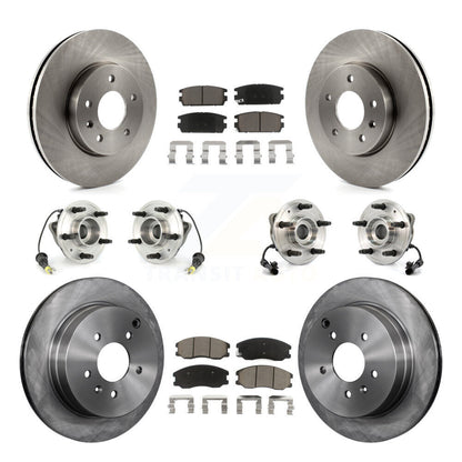 Kit de plaquettes de Rotor de frein, roulement de moyeu avant et arrière (10 pièces) pour Chevrolet Equinox Pontia