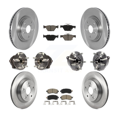 Kit de rotors et plaquettes de frein à disque de roulement de moyeu avant et arrière (10 pièces) pour Subaru Foreste