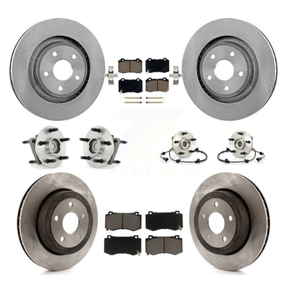 Kit de Rotor et de plaquettes de frein, roulement de moyeu avant et arrière (10 pièces) pour Jeep Grand Cherokee SRT
