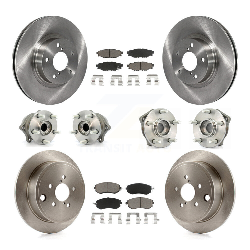 Kit de rotors et plaquettes de frein à disque, roulements de moyeu avant et arrière (10 pièces) pour Subaru Imprez
