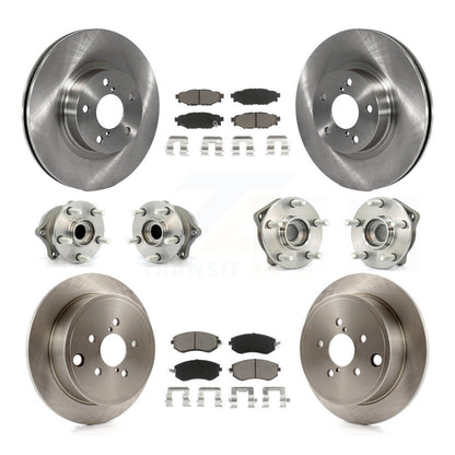 Kit de rotors et plaquettes de frein à disque, roulements de moyeu avant et arrière (10 pièces) pour Subaru Imprez