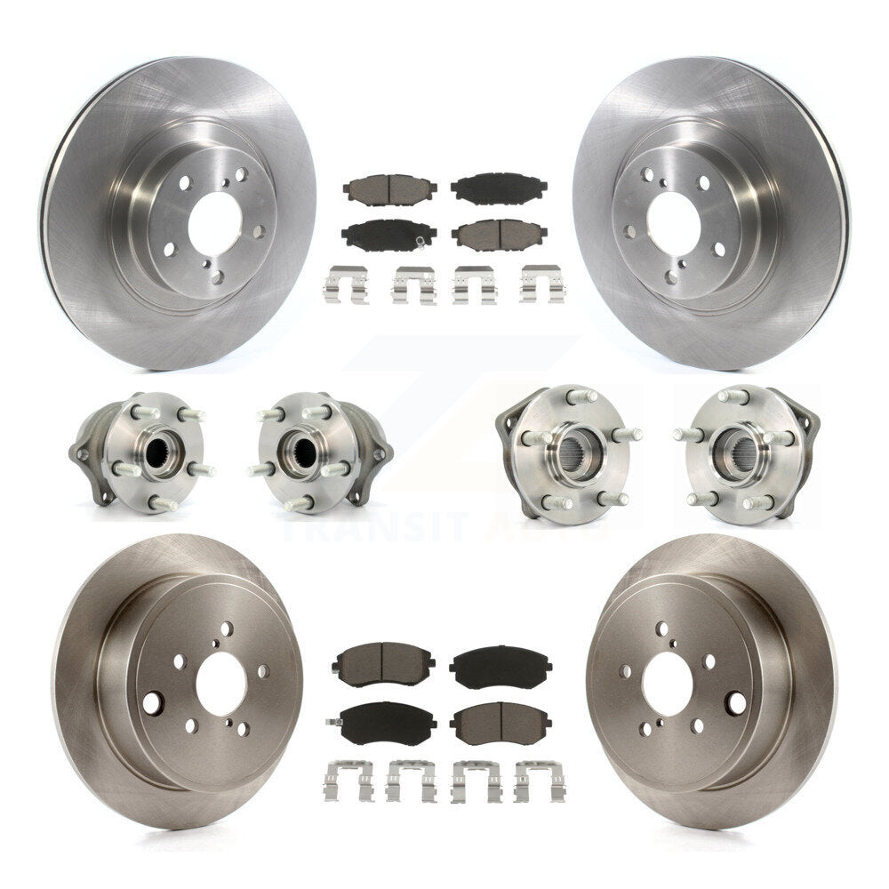 Kit de rotors et plaquettes de frein avec roulement de moyeu avant et arrière (10 pièces) pour Subaru Outback Foreste
