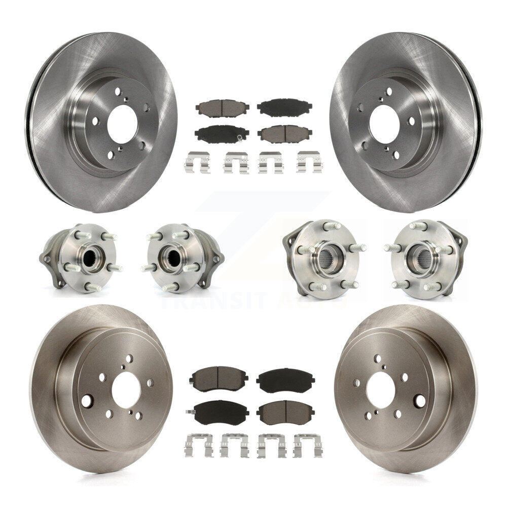 Kit de rotors et plaquettes de frein à disque, roulements de moyeu avant et arrière (10 pièces) pour Subaru Imprez