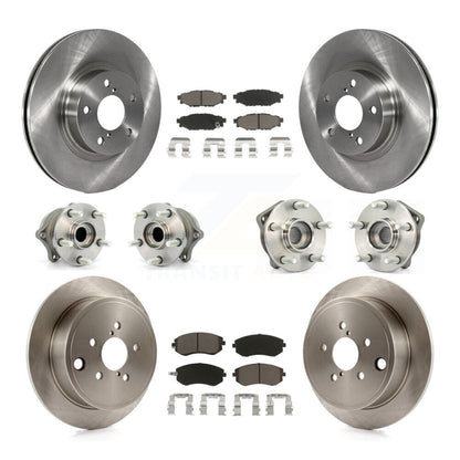 Kit de rotors et plaquettes de frein à disque, roulements de moyeu avant et arrière (10 pièces) pour Subaru Imprez