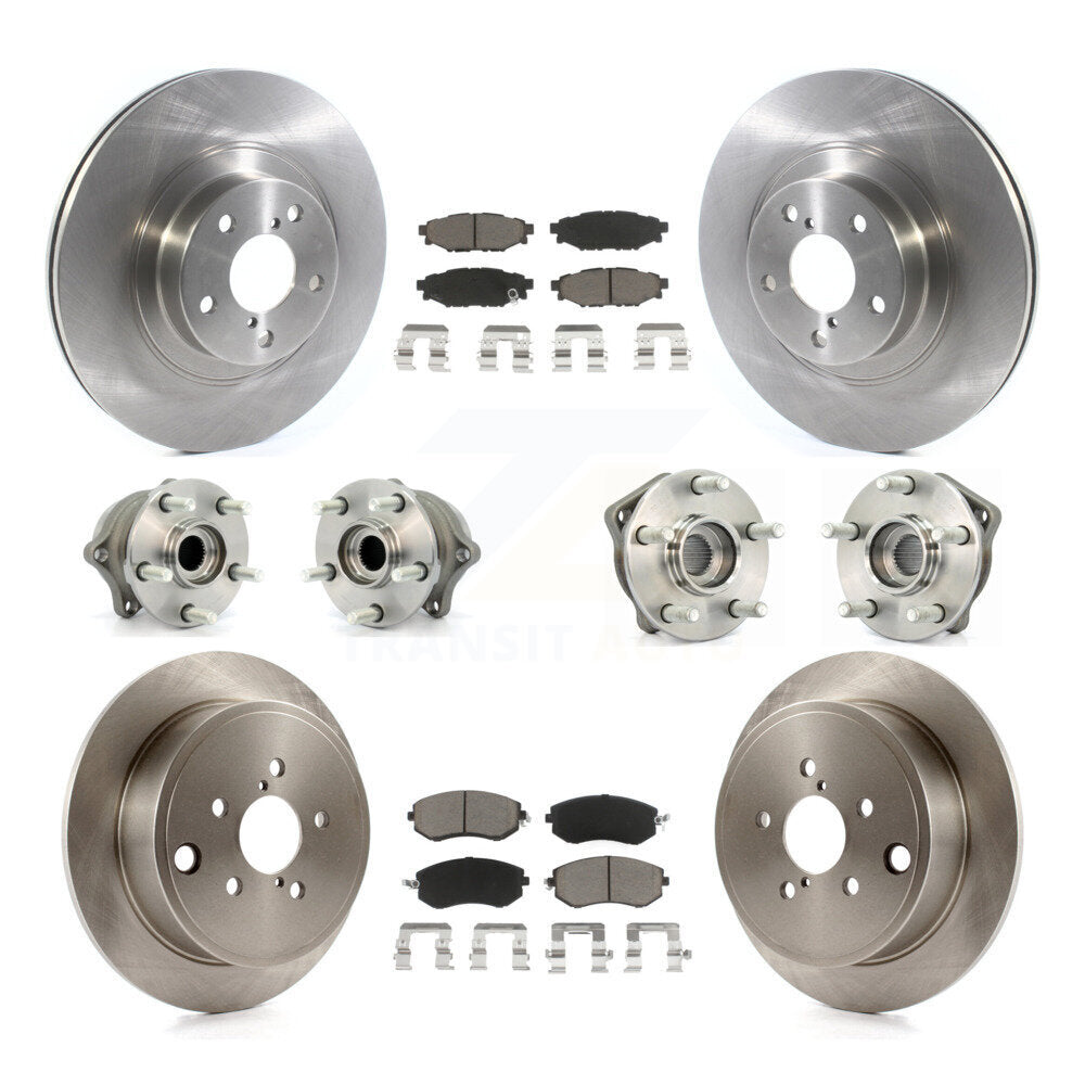 Kit de rotors et plaquettes de frein avec roulement de moyeu avant et arrière (10 pièces) pour Subaru Impreza Foreste