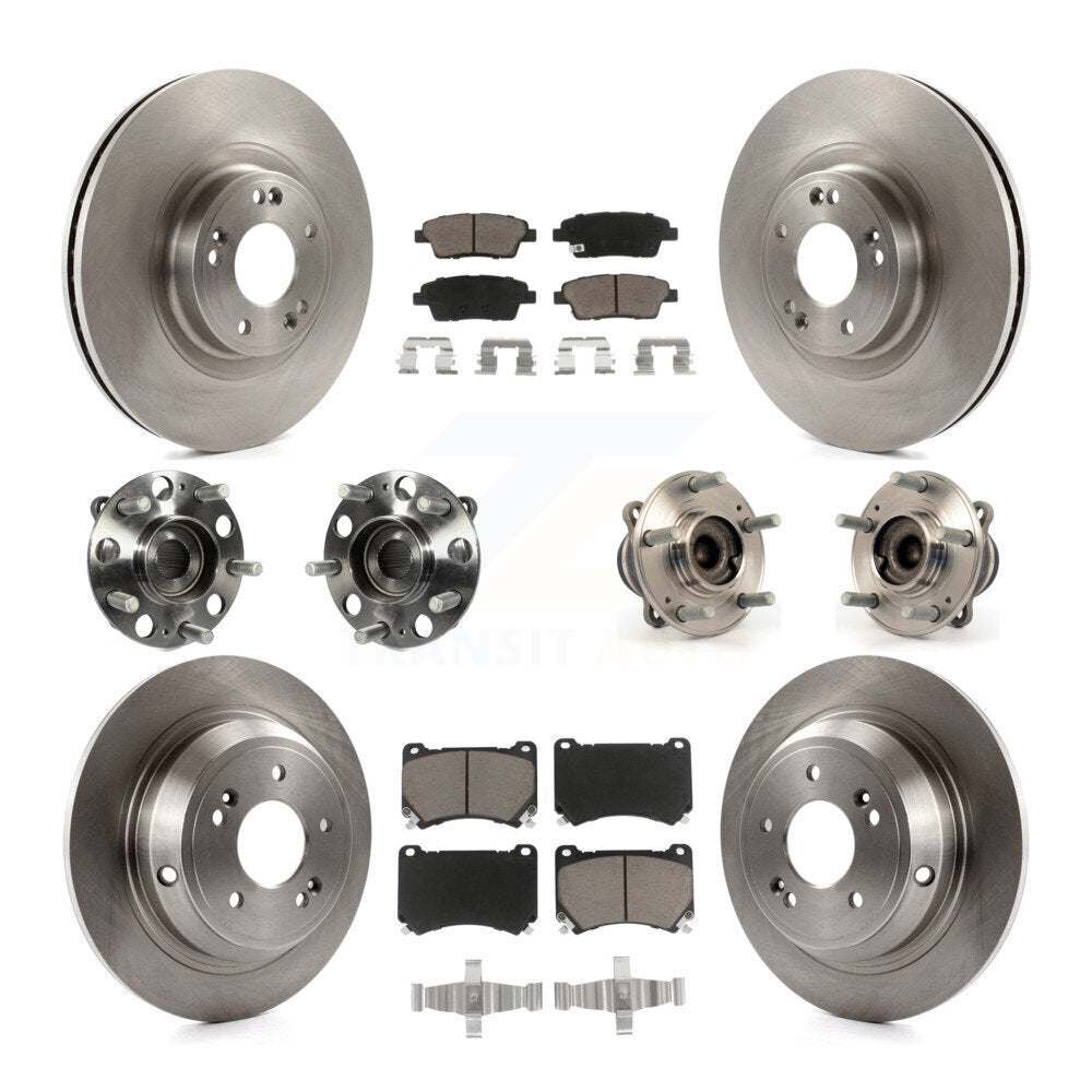 Kit de rotors et plaquettes de frein à disque, roulement de moyeu avant et arrière (10 pièces) pour Hyundai Genesi