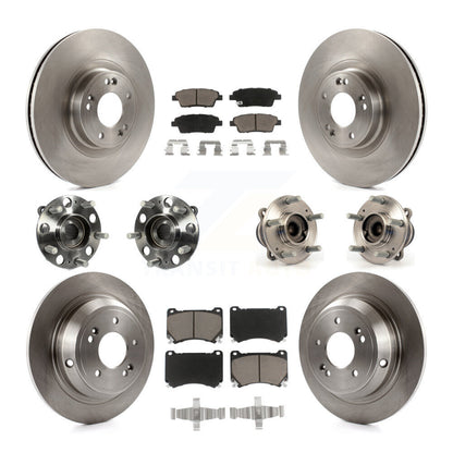 Kit de rotors et plaquettes de frein à disque, roulement de moyeu avant et arrière (10 pièces) pour Hyundai Genesi