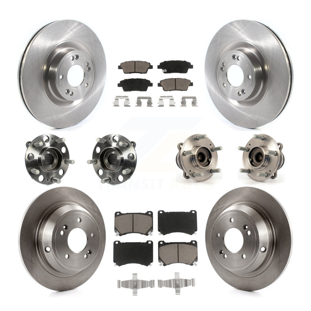 Kit de plaquettes de Rotor de frein, roulement de moyeu avant et arrière (10 pièces) pour Hyundai Genesis 5.0 12-14