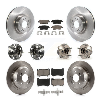Kit de plaquettes de Rotor de frein, roulement de moyeu avant et arrière (10 pièces) pour Hyundai Genesis 5.0 12-14