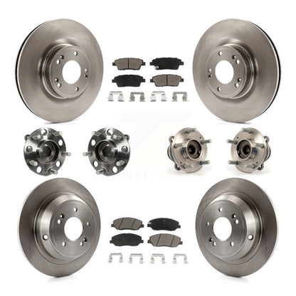 Kit de plaquettes de Rotor de frein à disque, roulement de moyeu avant et arrière (10 pièces) pour Hyundai Genesis 3.8