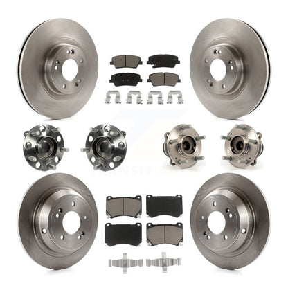 Kit de plaquettes de Rotor de frein à disque, roulement de moyeu avant et arrière (10 pièces) pour Hyundai Genesis 4.6