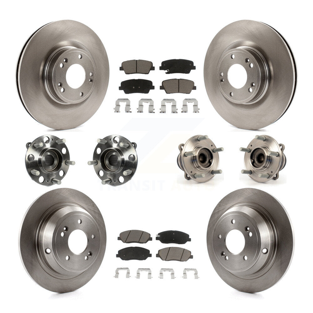 Kit de plaquettes de Rotor de frein à disque, roulement de moyeu avant et arrière (10 pièces) pour Hyundai Genesis 3.8