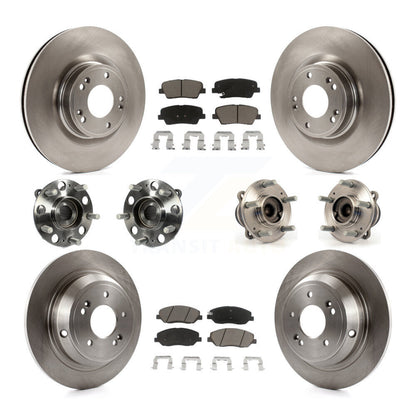 Kit de plaquettes de Rotor de frein à disque, roulement de moyeu avant et arrière (10 pièces) pour Hyundai Genesis 3.8