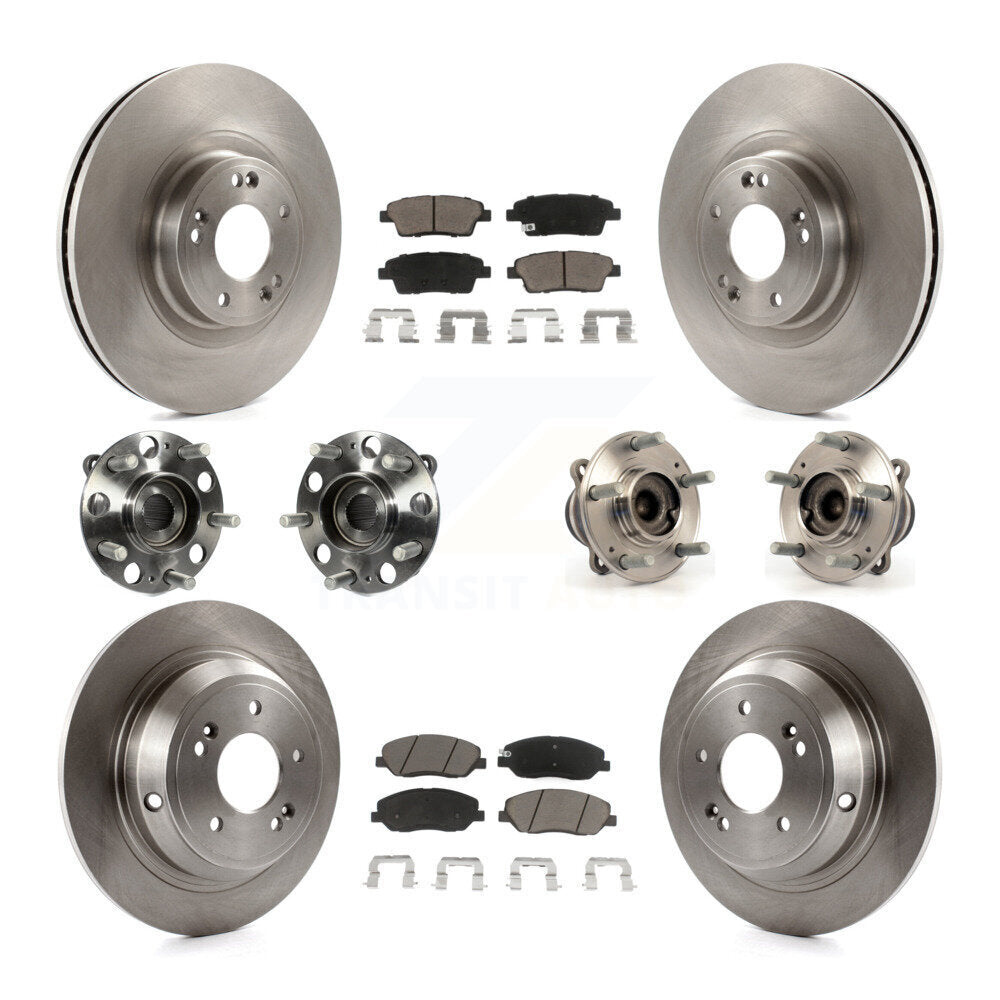 Kit de plaquettes de Rotor de frein, roulement de moyeu avant et arrière (10 pièces) pour Hyundai Genesis 2012 3.8